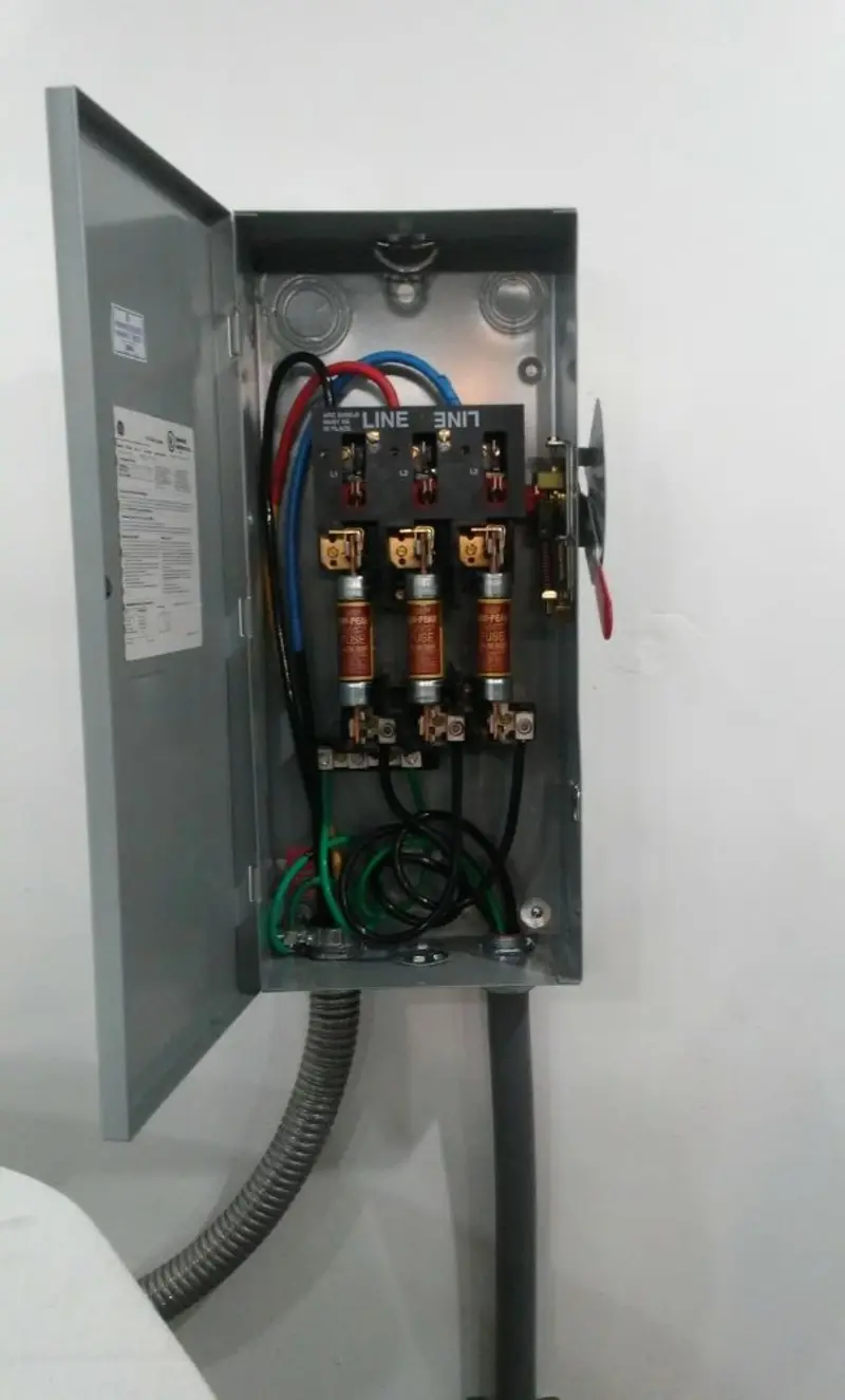 Three-phase disconnect switch installed for Electrical Wiring & Rewiring in Whispering Pines