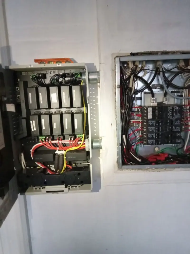 Electrical panel upgrade completed for Security Camera Wiring in Whispering Pines